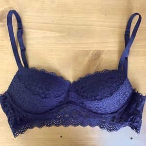 34A Navy Blue Lace Bra